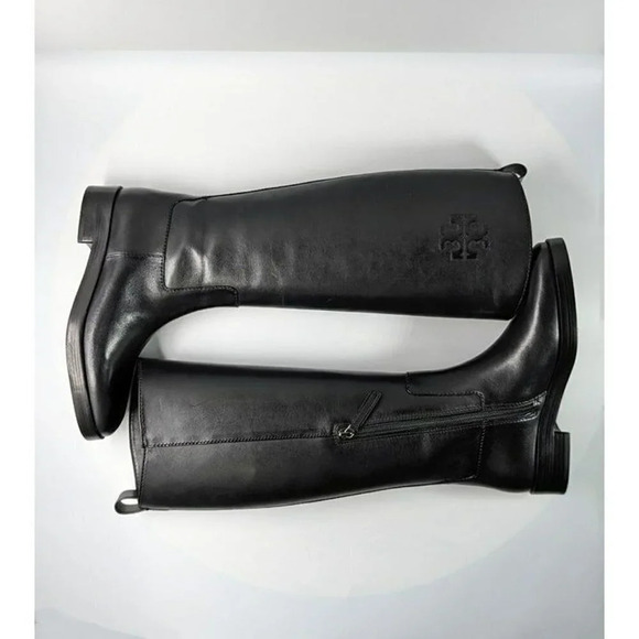 Tory Burch Women's The Riding Boot Milano Mezzo Calf Black Size 6 (MSRP $648) - Picture 8 of 12